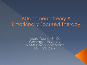 Attachment theory & Emotionally Focused Therapy