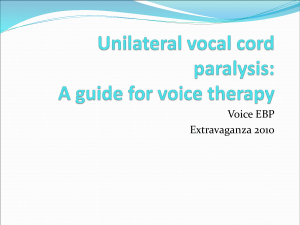 Unilateral vocal cord paralysis: A guide for voice