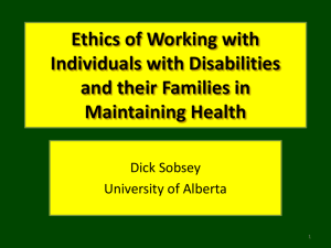 original PowerPoint - Community Rehabilitation and