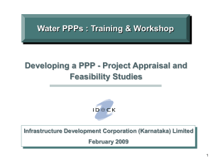 Project Appraisal and Feasibility Studies