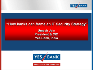 Umesh Jain President & CIO Yes Bank, India