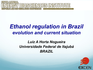 Ethanol market regulation in Brazil: evolution and current situation