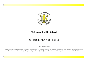 School Plan 2012-2014 - Tahmoor Public School