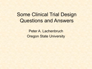 Clinical Trial Design Principles for Dummies