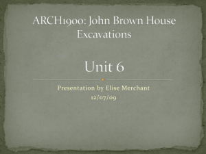 ARCH1900: John Brown House Excavations Unit 6