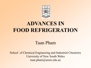 ADVANCES IN FOOD REFRIGERATION Tuan Pham School of
