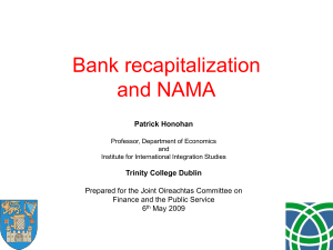 Bank Recapitalization and NAMA