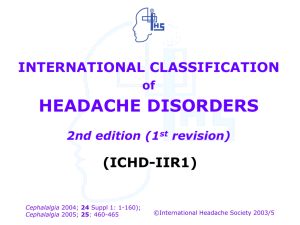 Cephalalgia - IHS - International Headache Society» Home