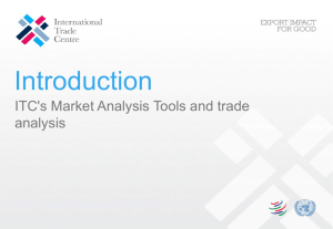 Introduction to the ITC and its market analysis tools