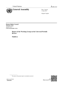 Report of the Working Group on the Universal Periodic Review