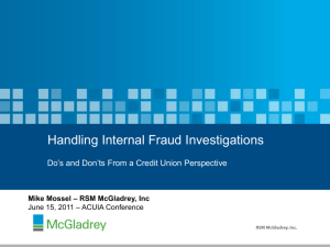 Expectations for Fraud Prevention & Detection