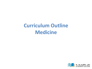 MCST Curriculum outline and General regulations