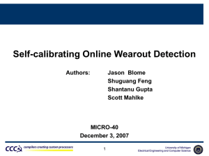 Self-calibrating Online Wearout Detection