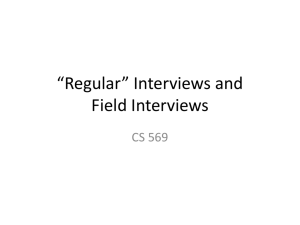 Lecture slides on interviewing
