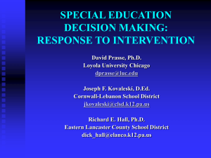 Special Education Decision Making