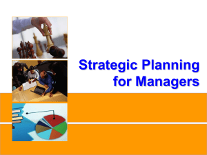 Strategic Planning for Managers