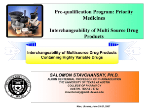 Interchangeability of multisource drug products containing highly