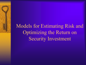 Models for Estimating Risk and Optimizing the Return on Security