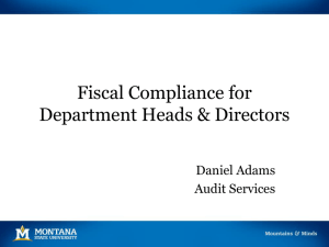 Fiscal Compliance for Department Heads & Directors