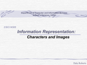 Characters and Images - Department of Computer and Information