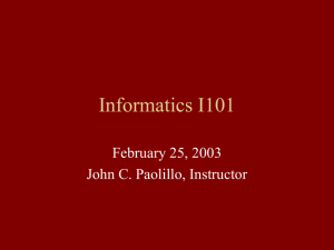 Slides on Information Theory