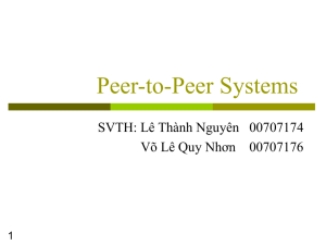 Peer-to-Peer Systems