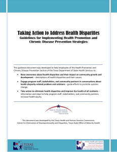 Manual for Addressing Health Disparities