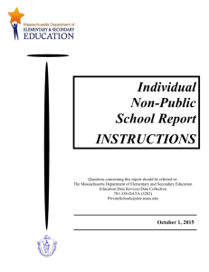 Non-Public School Report Instructions