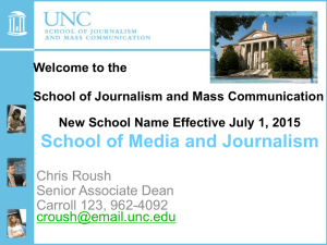 JOMC Requirements - School of Journalism and Mass Communication