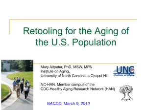 What's Happening in Health Promotion and Aging Programming?