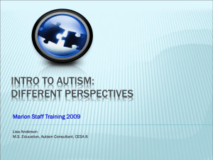 Understanding Autism - Marion School District