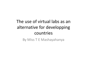 The use of virtual labs as an alternative
