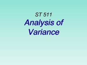 One way analysis of variance