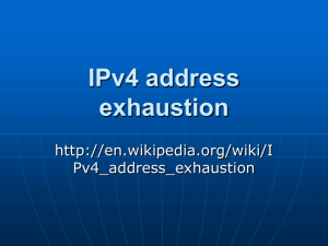 IPv4 address exhaustion - CSIE -NCKU