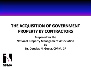 the acquisition of government property