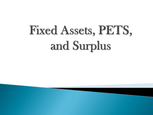 Fixed Assets and Surplus Property