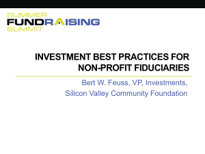 Investment Best Practices for Non-Profit Fiduciaries