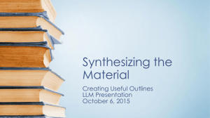 Synthesizing the Materials PowerPoint