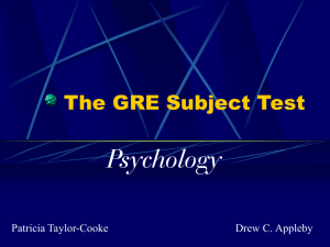 The GRE Subject Test