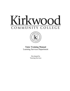 Tutor Training Manual - ITTPC