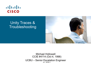 Power Point Slides - Cisco Unity Tools