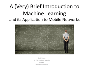 Brief Introduction to Machine Learning and its Application to Mobile