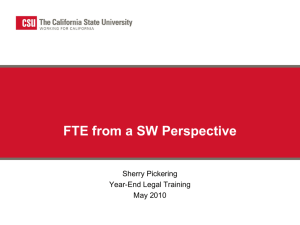 FTE from Systemwide Perspective