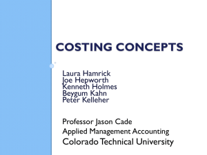 the five costing methods