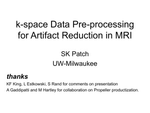 k-space Data Pre-processing for Artifact Reduction in MRI