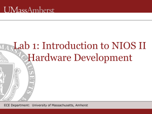 Using Altera CAD tools for NIOS Development