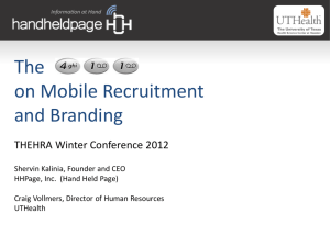 The on Mobile Recruitment and Branding THEHRA Winter