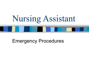 Nursing Assistant - Emergency Procedures
