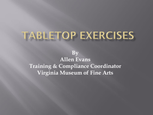 Tabletop Exercises
