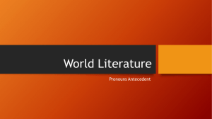 World LiteratureWeek 7